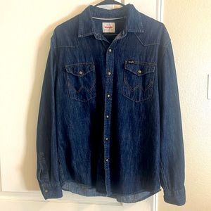 Wrangler Western Shirt Men Medium
